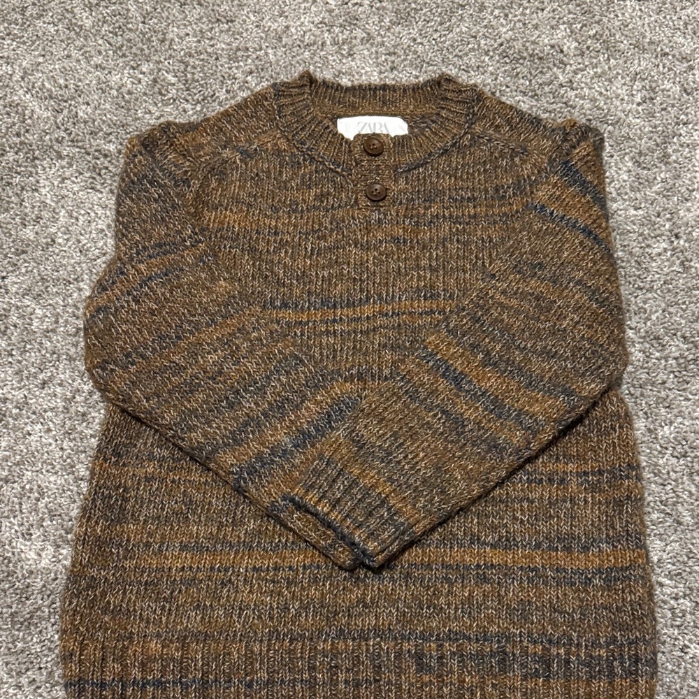 Zara kids Brown Crewneck Sweater